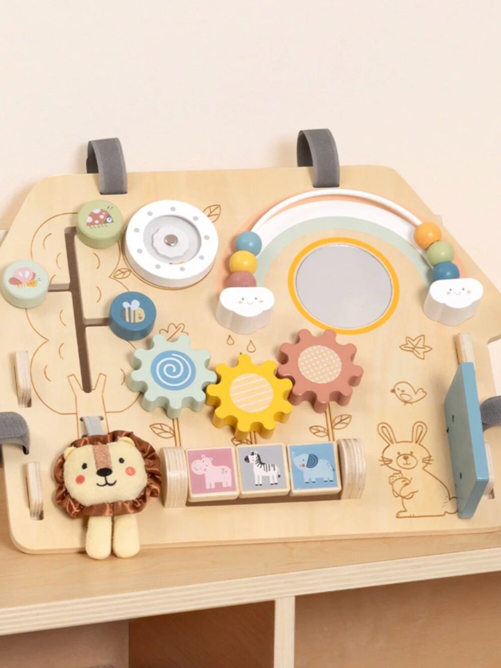 Montessori Wooden Busy Board Activity Board Sensory Learning Toy New - Picture 4 of 16